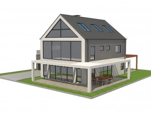 modern house 4 3D Model