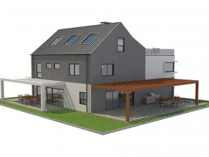 modern house 4 3D Model