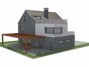 modern house 4 3D Model