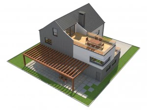 modern house 4 3D Model