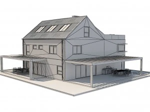 modern house 4 3D Model