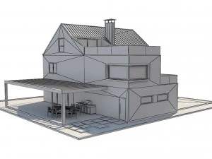 modern house 4 3D Model