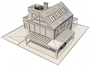 modern house 4 3D Model