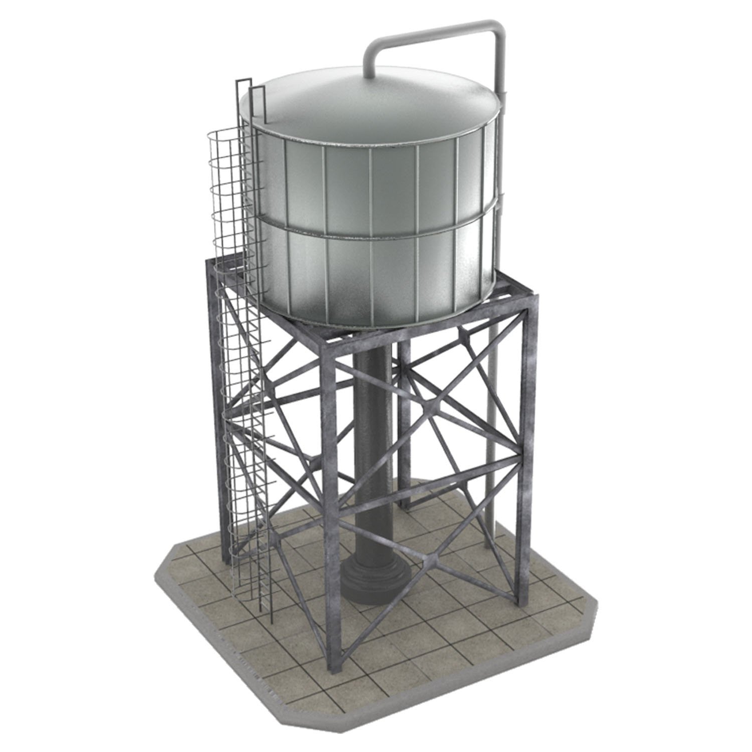 Water Tank 1 3d Model In Parts 3dexport