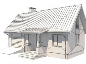 cottage house 2 3D Model