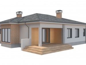 cottage house 3 3D Model