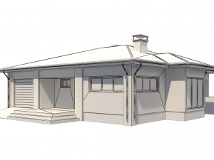 cottage house 3 3D Model
