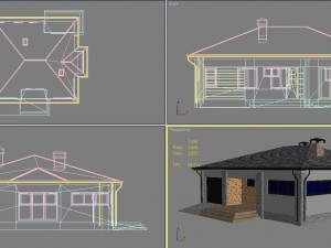 cottage house 3 3D Model