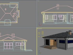 cottage house 3 3D Model