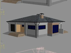 cottage house 3 3D Model