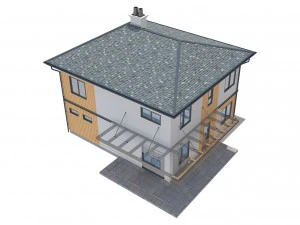 cottage house 4 3D Model