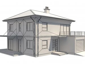 cottage house 4 3D Model