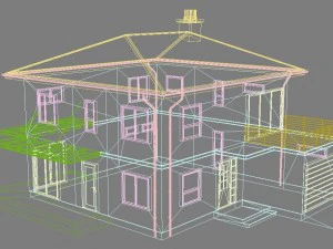 cottage house 4 3D Model