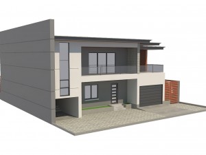 modern house 5 Model 3D