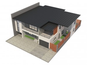 modern house 5 Model 3D