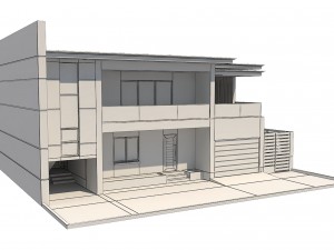 modern house 5 Model 3D