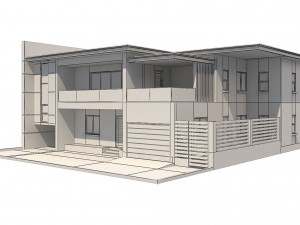 modern house 5 Model 3D