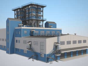 industrial building 2 3D Модель