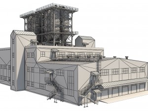 industrial building 2 3D Модель
