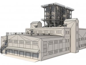 industrial building 2 3D Модель