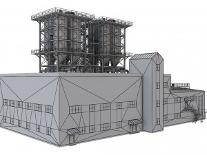 industrial building 2 3D Модель