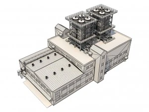 industrial building 2 3D Model