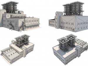 industrial building 2 3D Модель