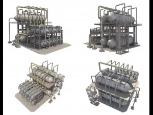 industrial oil refinery 1 3D Model