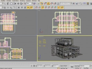 industrial oil refinery 1 3Dモデル