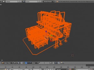 industrial oil refinery 1 3Dモデル