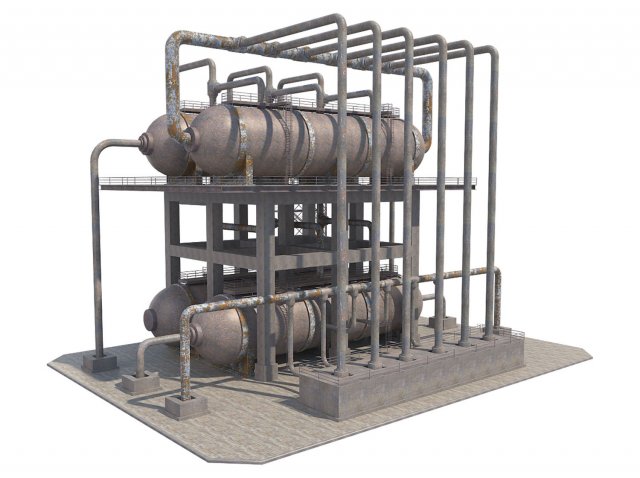 industrial silo 8 3D Модель .c4d .max .obj .3ds .fbx .stl .blend 