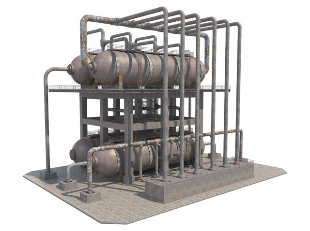 industrial silo 8 3D Model .c4d .max .obj .3ds .fbx .stl .blend