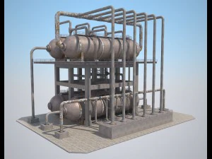 industrial silo 8 3D Model