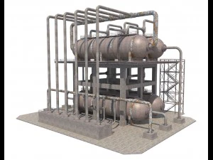industrial silo 8 3D Model