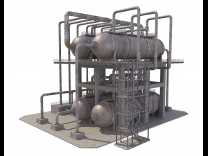 industrial silo 8 3D Модель