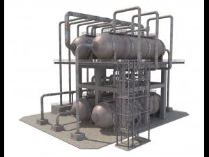 industrial silo 8 3D Model