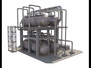 industrial silo 8 3D Model