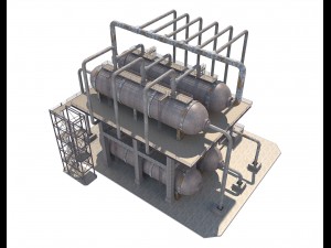 industrial silo 8 3D Модель