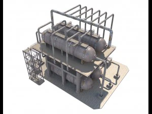industrial silo 8 3D Model