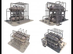 industrial silo 8 3D Model