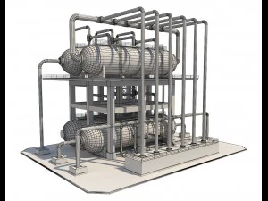 industrial silo 8 3D Model