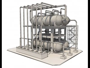 industrial silo 8 3D Model
