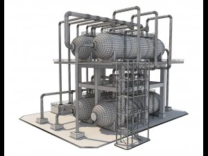 industrial silo 8 3D Model