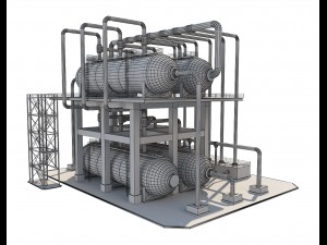 industrial silo 8 3D Модель