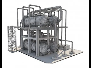industrial silo 8 3D Model