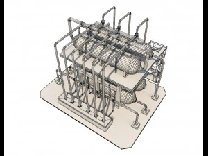 industrial silo 8 3D Model
