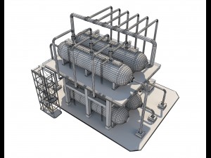 industrial silo 8 3D Модель
