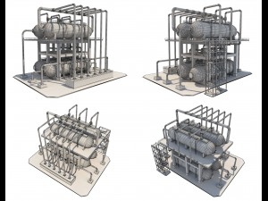 industrial silo 8 3D Модель