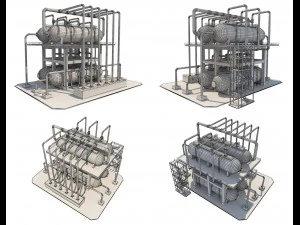 industrial silo 8 3D Model