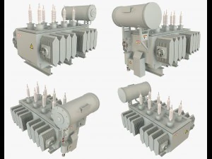 2 electrical transformers pack1 3D Model